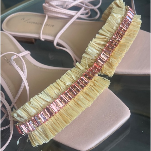 ANTHROPOLOGIE Embellished
Tie Up Sandals - Picture 1 of 8